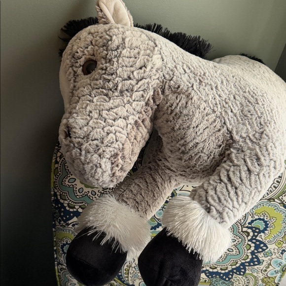Plush Grey Stuffed Horse - Picture 3 of 8